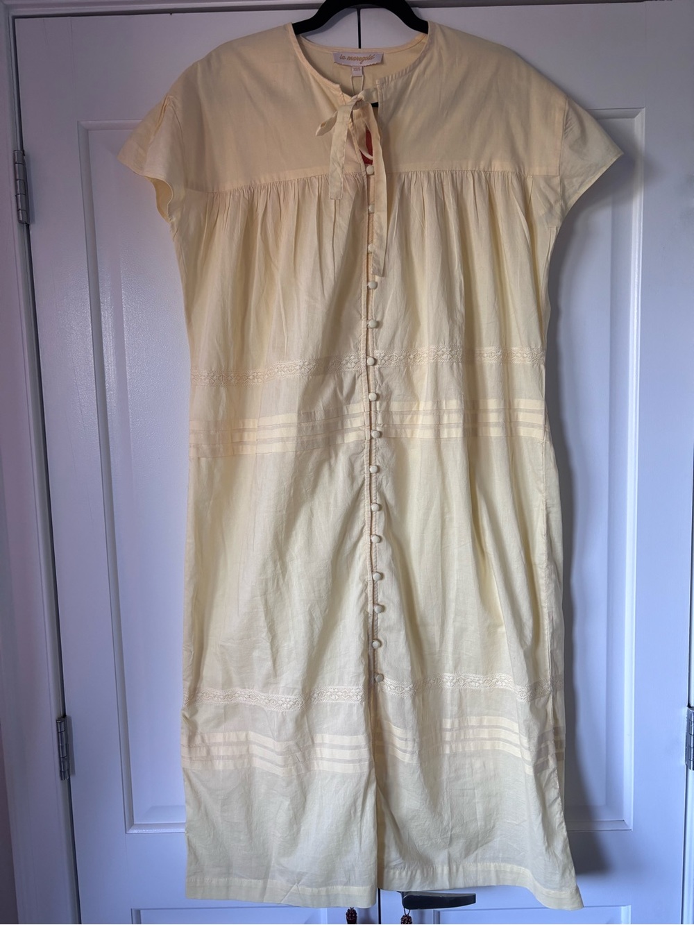 La Maregold Yellow Button-Front Women's Dress Size S NWT